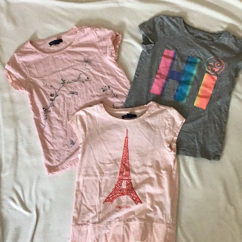 Gap kids lot Girls short sleeve tops shirts size 8